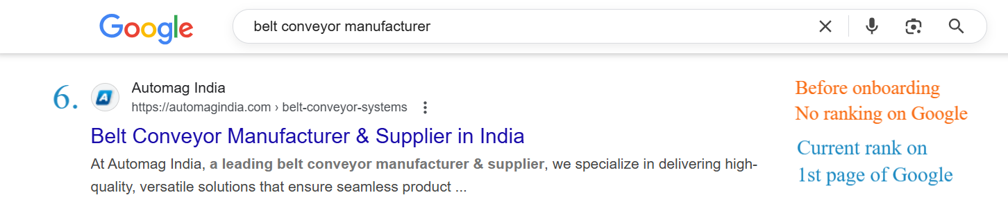 Google SERP results screenshot 1